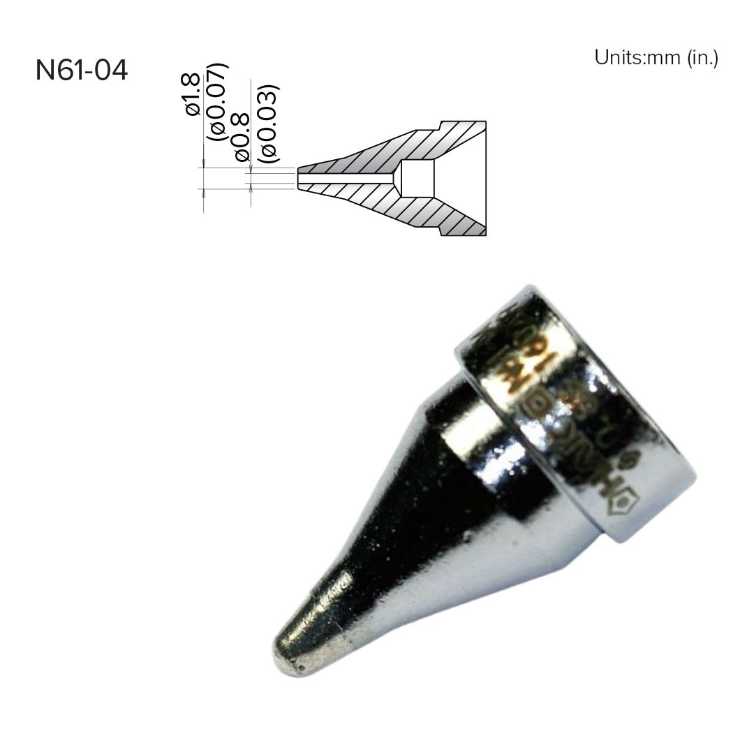 HAKKO NOZZLE,0.8mm,EXT.,FR-301,FR-4101/4102